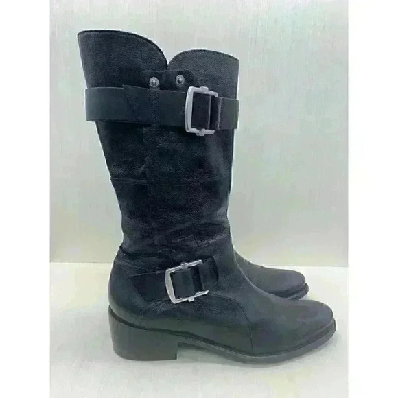 Vera Wang Lavender Chantel Women’s Black Leather Biker Moto Boots Size US 10 M - Picture 7 of 11